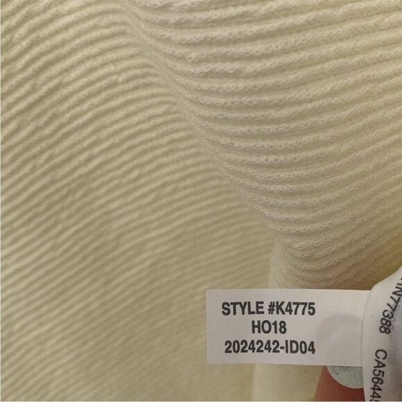 Madewell Texture and Thread Tie Front Ribbed Top Cream Size XS K4775 - Picture 7 of 9